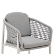 Rhodes Outdoor Patio Dining Chair in Aluminum Set of 2