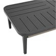 Zella Rectangular Coffee Table in Aluminum