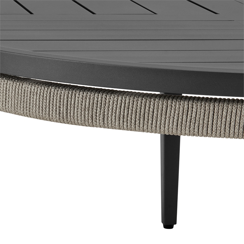 Zella Round Coffee Table in Aluminum