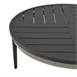 Zella Round Coffee Table in Aluminum
