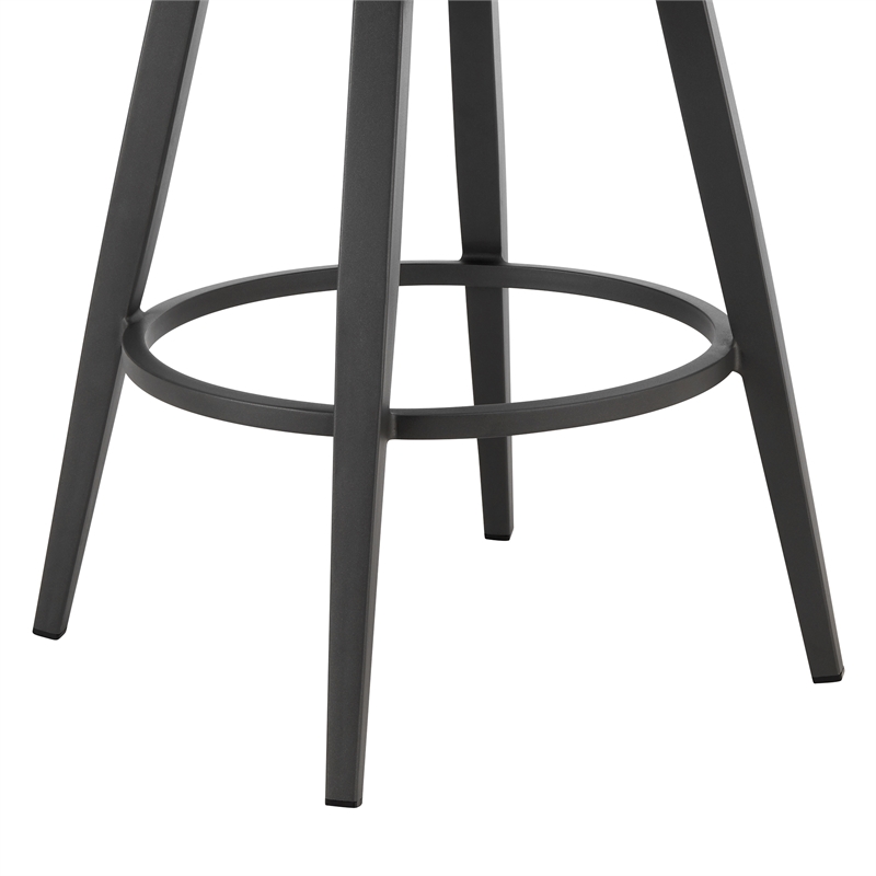 Zella Outdoor  Swivel Bar or Counter Stool in Aluminum with Rope and Cushions