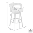 Idris Swivel Counter or Bar Stool in Metal with Walnut Finish and Faux Leather