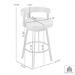 Idris Swivel Counter or Bar Stool in Metal with Walnut Finish and Faux Leather