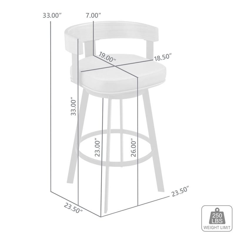 Idris Swivel Counter or Bar Stool in Metal with Walnut Finish and Faux Leather