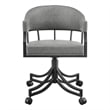 Tibet Swivel Rolling Gray Dining Chair
