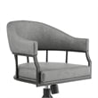 Tibet Swivel Rolling Gray Dining Chair