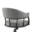 Tibet Swivel Rolling Gray Dining Chair