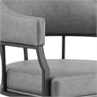 Tibet Swivel Rolling Gray Dining Chair
