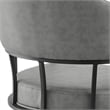 Tibet Swivel Rolling Gray Dining Chair