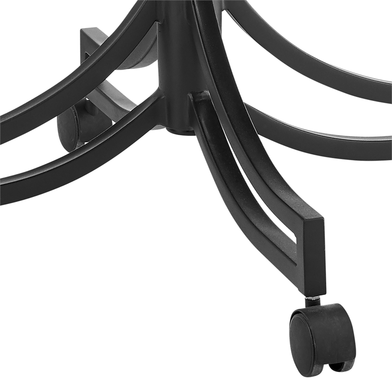 Tibet Swivel Rolling Gray Dining Chair