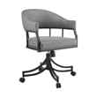 Tibet Swivel Rolling Gray Dining Chair