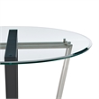 Devi Round Dining Table  Black Iron Base with Glass Tabletop