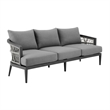 Zella Outdoor Patio Sofa in Aluminum