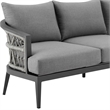 Zella Outdoor Patio Sofa in Aluminum