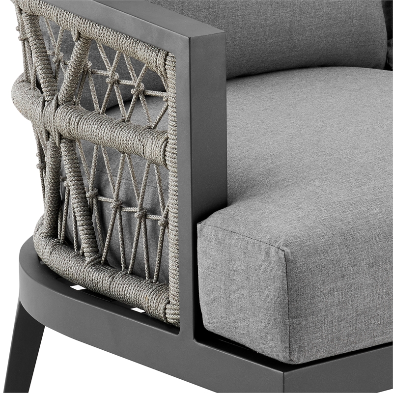 Zella Outdoor Patio Sofa in Aluminum