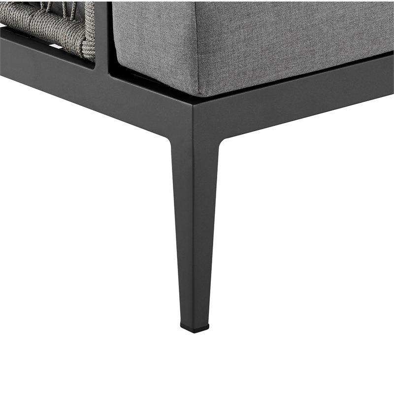 Zella Outdoor Patio Sofa in Aluminum
