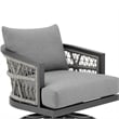 Zella Outdoor Patio Swivel Armchair in Aluminum
