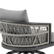 Zella Outdoor Patio Swivel Armchair in Aluminum