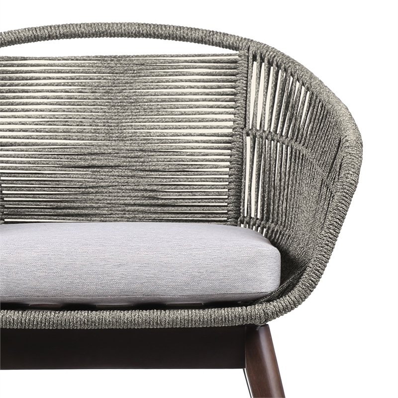 Oasis Tutti Frutti Outdoor 5 Piece Round Dining Set with Gray Rope and Cushions