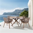 Oasis Tutti Frutti Outdoor 5 Piece Round Dining Set  with Gray Cushions