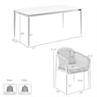 Rhodes Outdoor Patio 5 Piece Dining Set in Aluminum