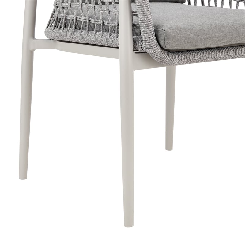Rhodes Outdoor Patio 5 Piece Dining Set in Aluminum