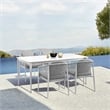 Rhodes Outdoor Patio 5 Piece Dining Set in Aluminum
