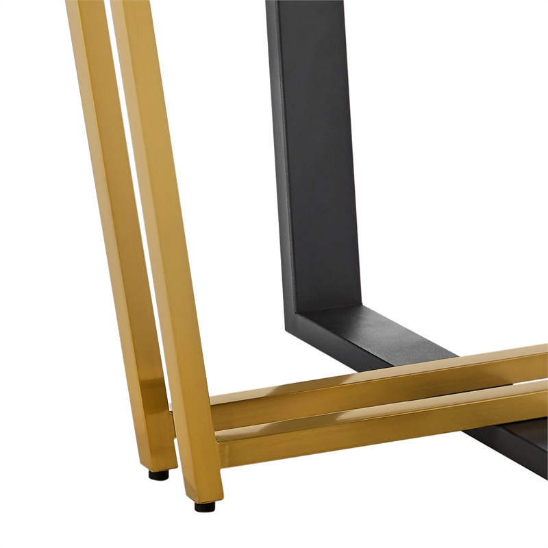 joana round dining table black iron base with walnut tabletop