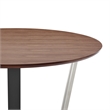 Joana Round Dining Table  Black Iron Base with Walnut Tabletop