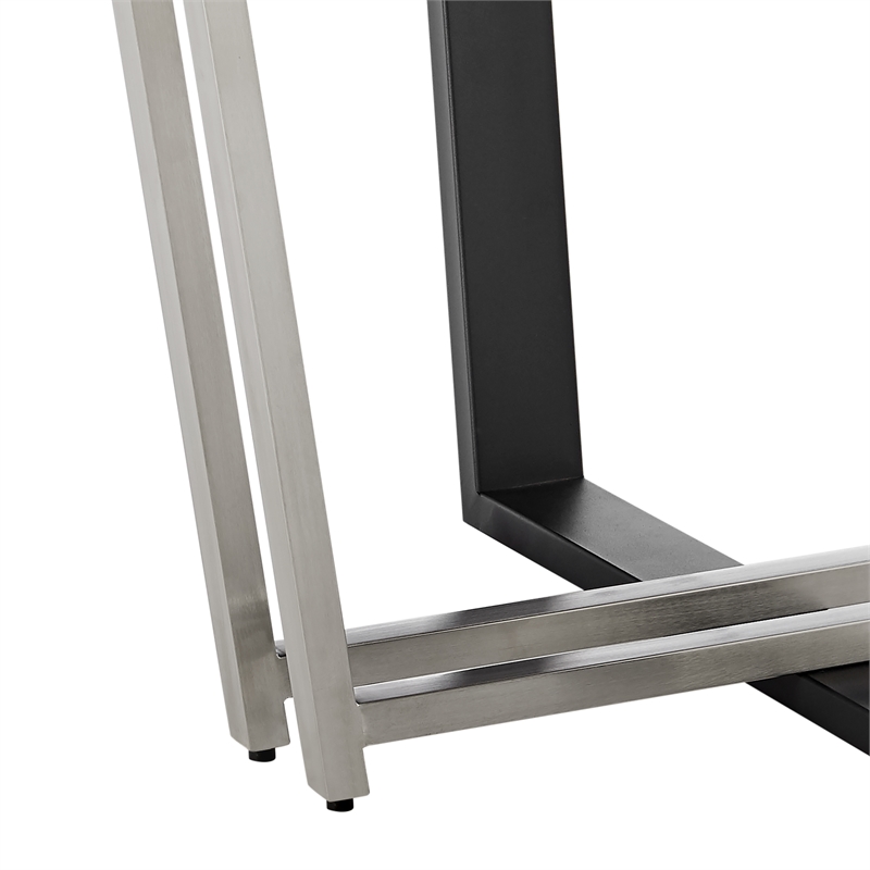 Joana Round Dining Table  Black Iron Base with Walnut Tabletop