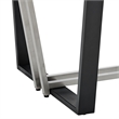 Kai Dining Table Stainless Steel Base with Glass Tabletop