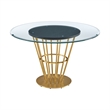 Veronica Dining Table with Glass Tabletop