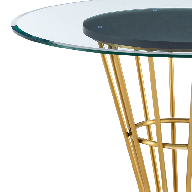 Veronica Dining Table with Glass Tabletop