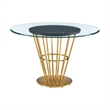 Veronica Dining Table with Glass Tabletop