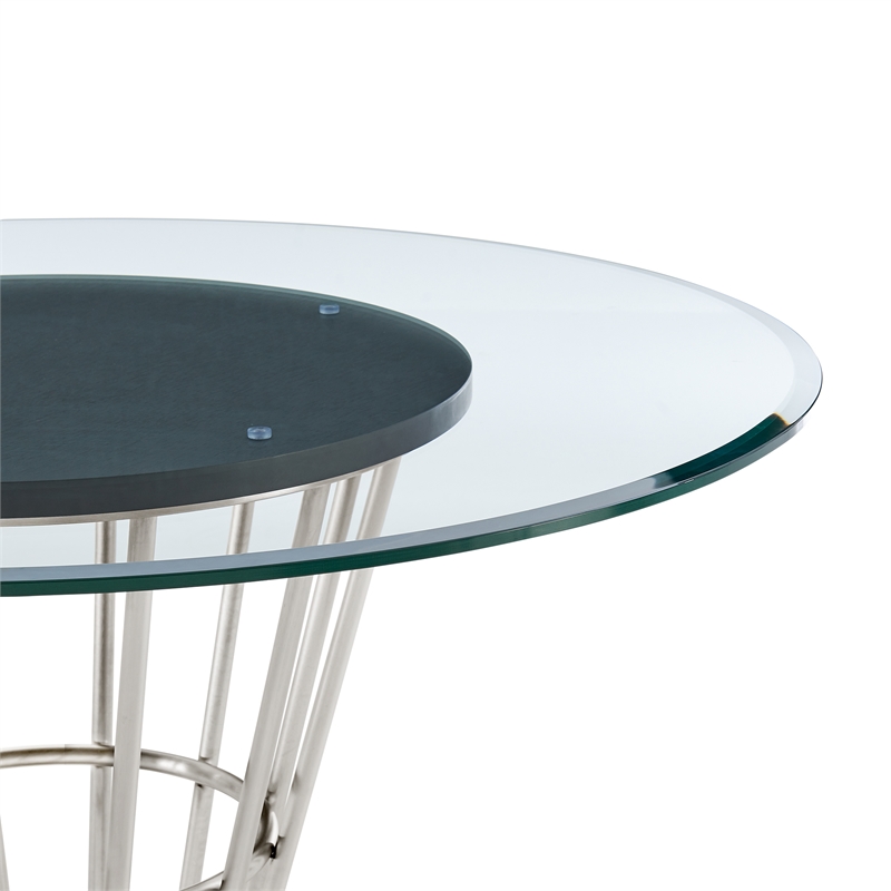 Veronica Round Dining Table with Glass Tabletop