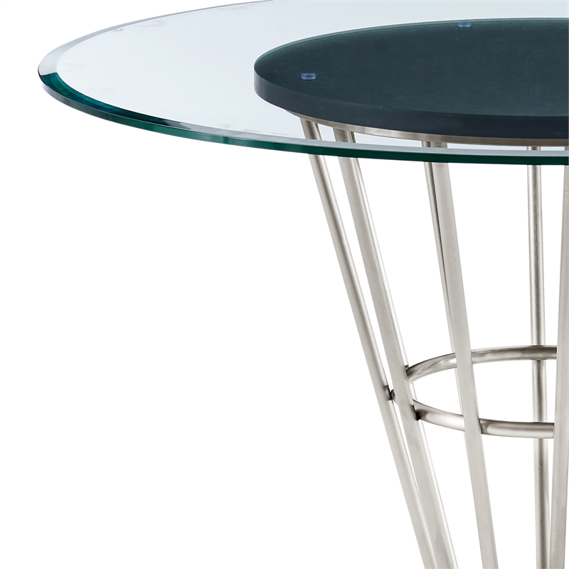 Veronica Round Dining Table with Glass Tabletop