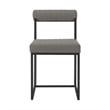 Devi Anastasia 5 Piece Round Glass Dining Table Set with Light Gray Faux Leather