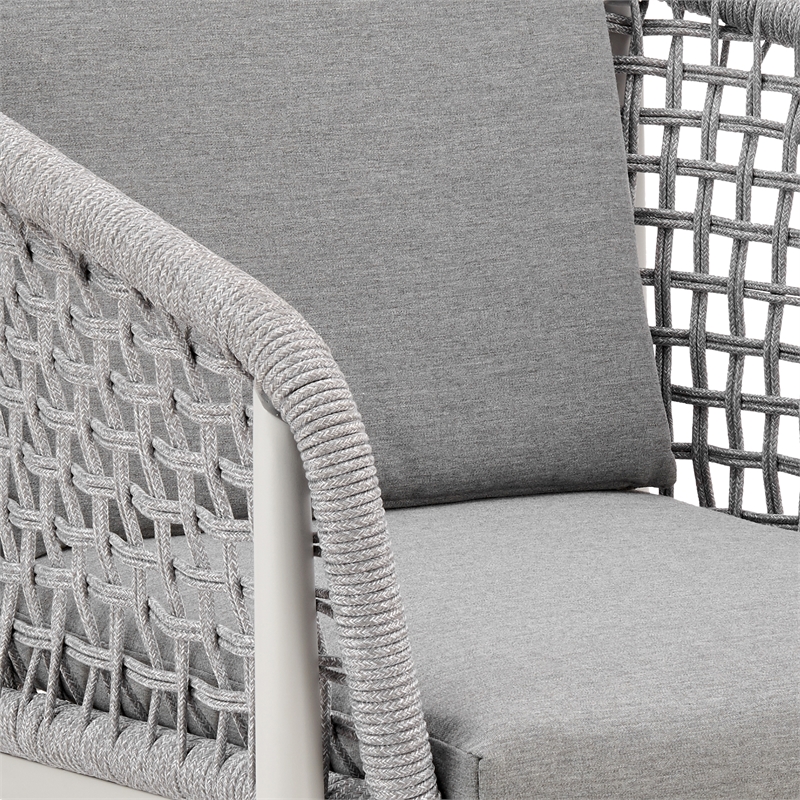 Rhodes Outdoor Patio 7 Piece Dining Set in Aluminum