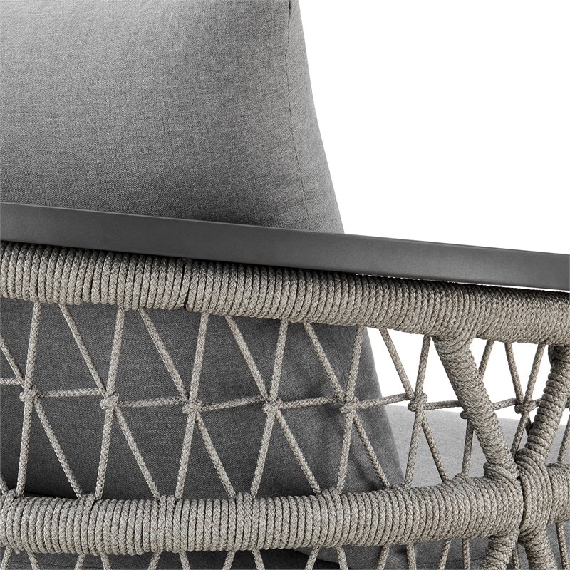 Zella Outdoor Patio 3 Piece Swivel Seating Set