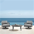 Zella Outdoor Patio 3 Piece Swivel Seating Set
