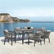 Zella Outdoor Patio 7 Piece Dining Set in Aluminum