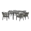 Zella Outdoor Patio 7 Piece Dining Set in Aluminum