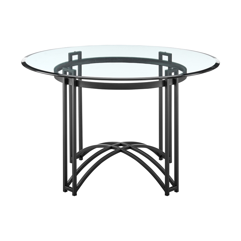 Tibet Contemporary Round Glass Dining Table