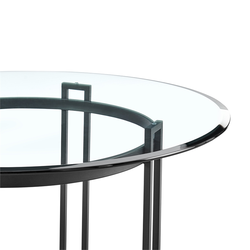 Tibet Contemporary Round Glass Dining Table