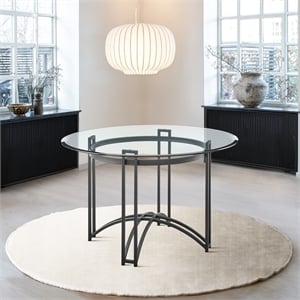 Tibet Contemporary Round Glass Dining Table