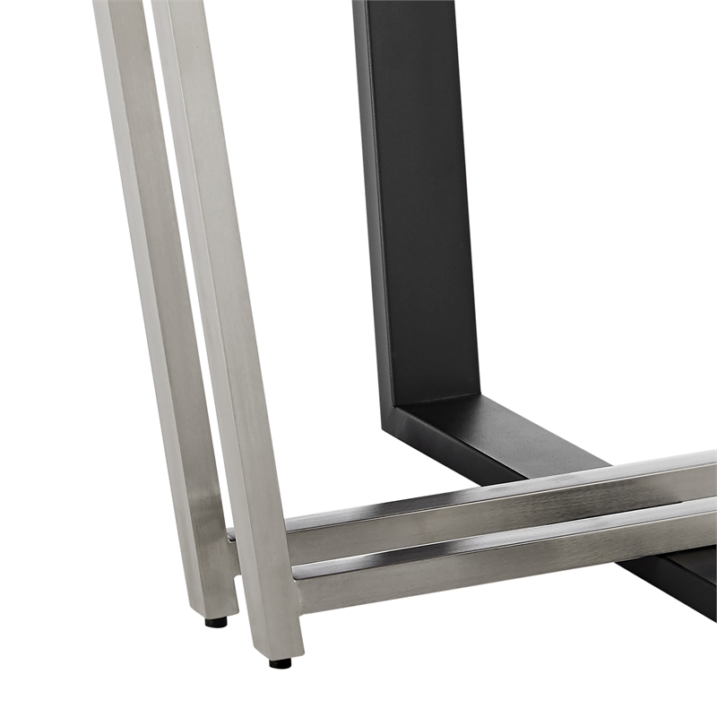 Devi Anastasia 5 Piece Round Glass Dining Table Set with Charcoal Fabric