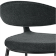 Diaz Morgan 5 Piece Round Glass Dining Table Set with Charcoal Fabric
