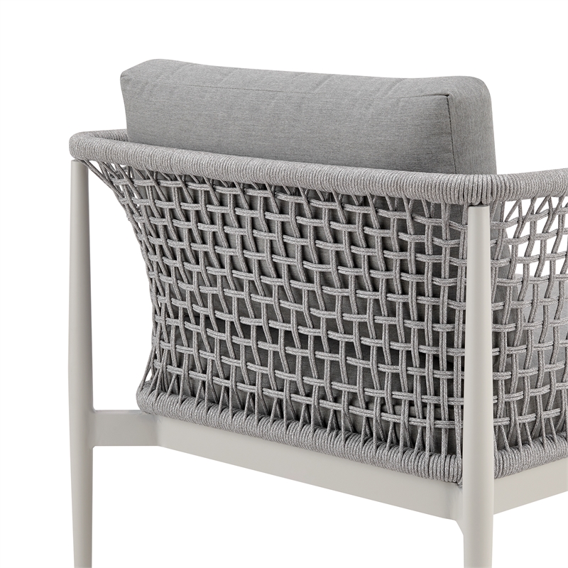 Rhodes Outdoor Patio Armchair in Aluminum