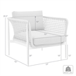 Rhodes Outdoor Patio Armchair in Aluminum
