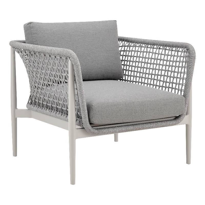 Rhodes Outdoor Patio Armchair in Aluminum